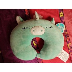 Squishmallows Kennedy Unicorn Travel Pillow